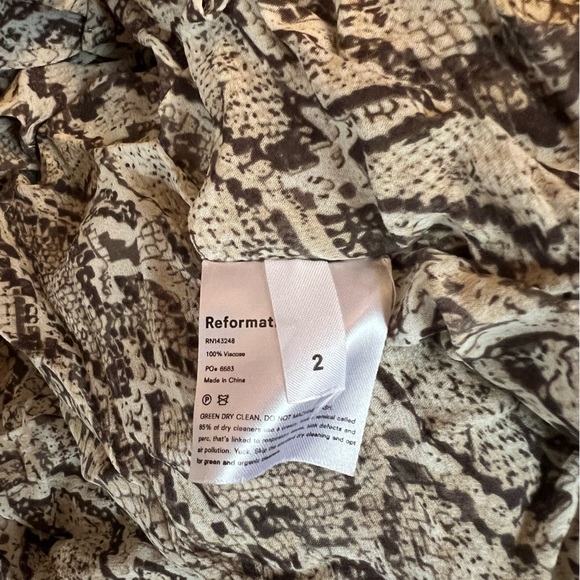 Reformation Ingrid Dress Python Snakeskin Print - Picture 5 of 10